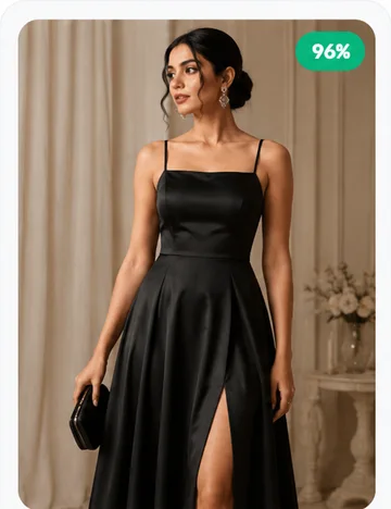 Satin A-Line Evening Dress