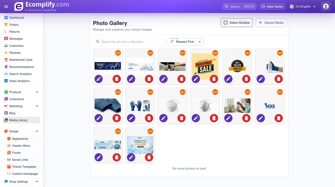 Media Library - Ecomplify