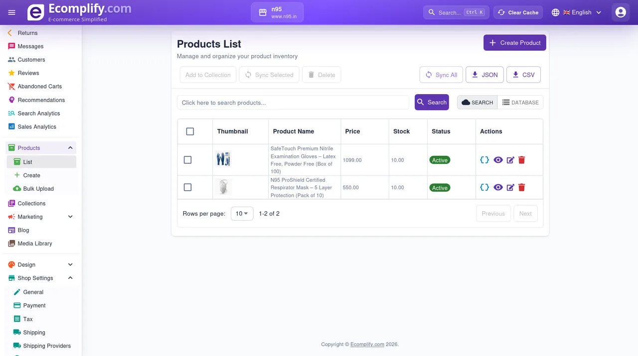 Product Management - Ecomplify